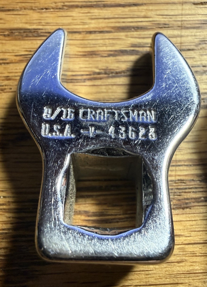 Craftsman USA Crowfoot Wrench Set 3/8″ Drive SAE 7/16″ & 9/16″ V43623 V43621