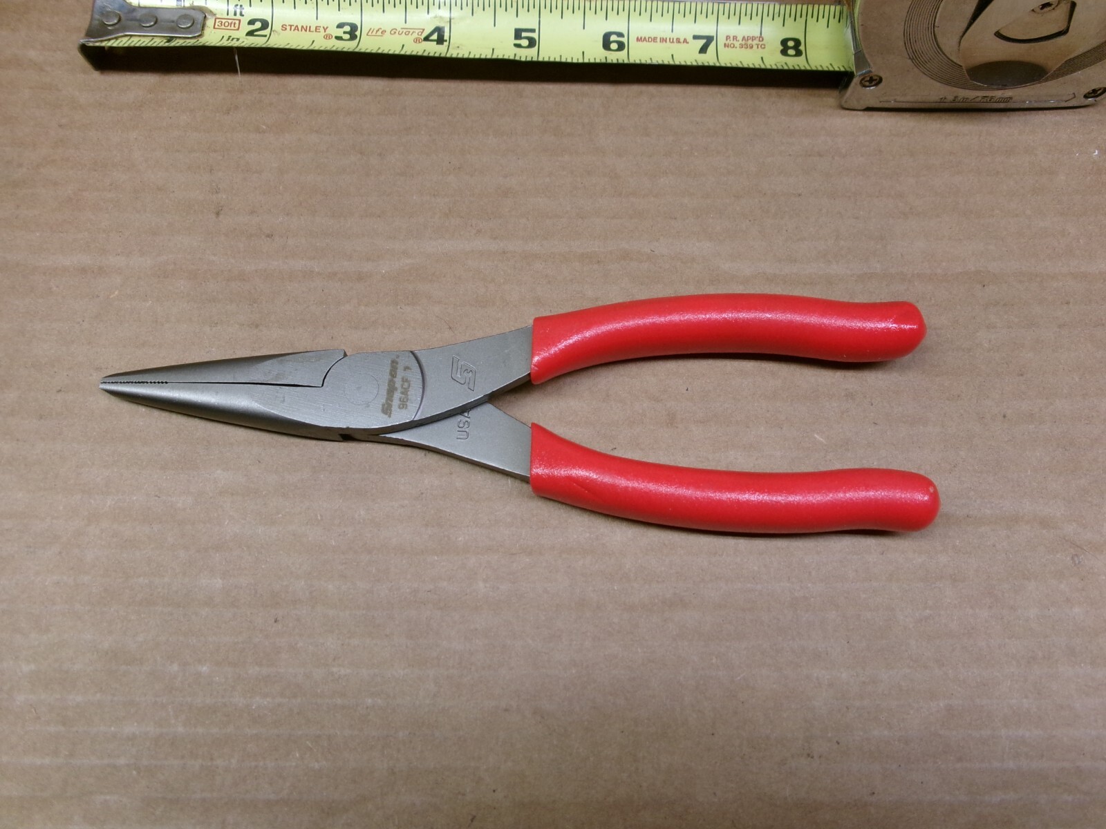 Snap-on USA 8″ Talon Grip Long Nose Pliers No 96ACF