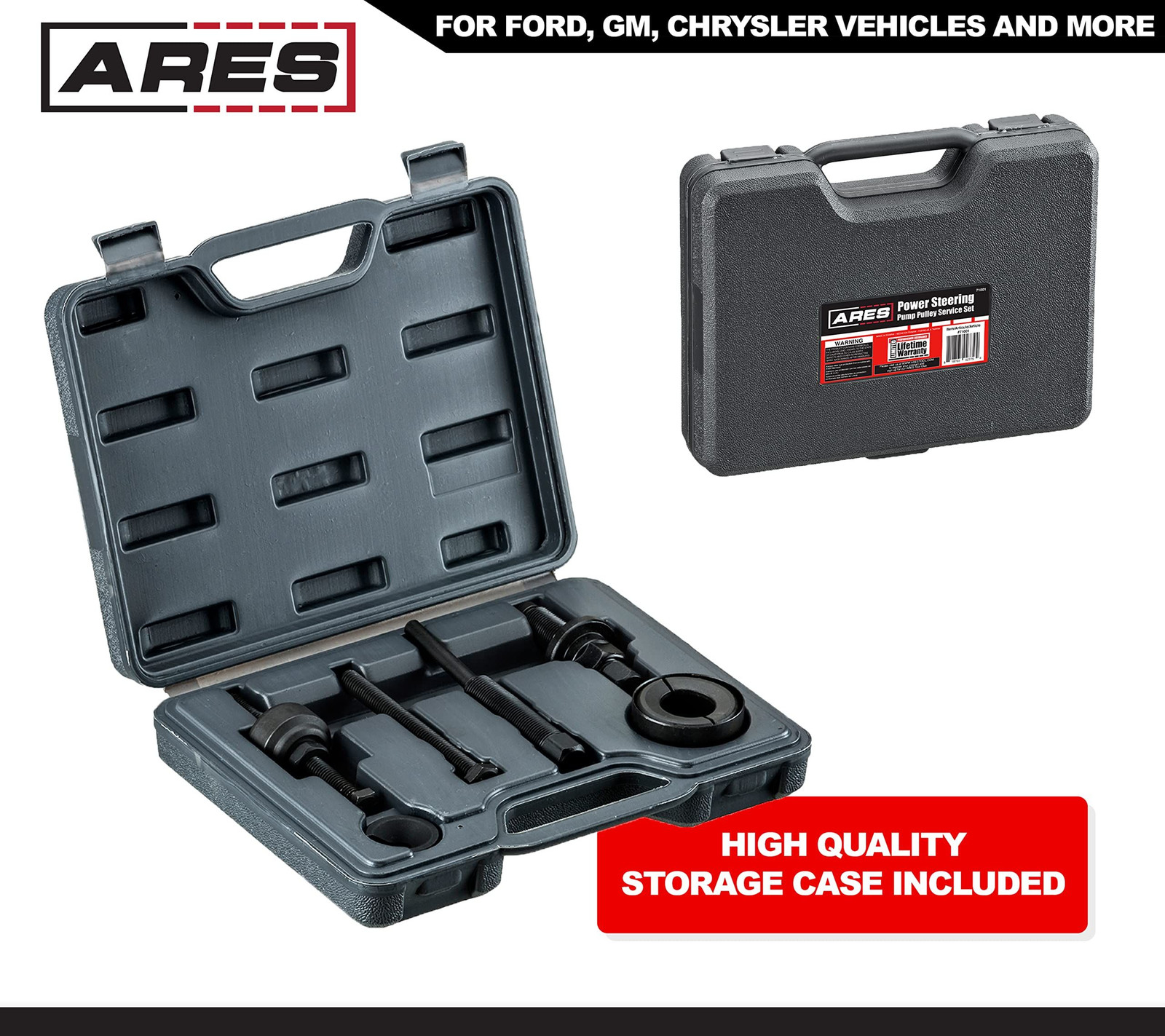 ARES 71001 – Power Steering Pump Pulley Service Set