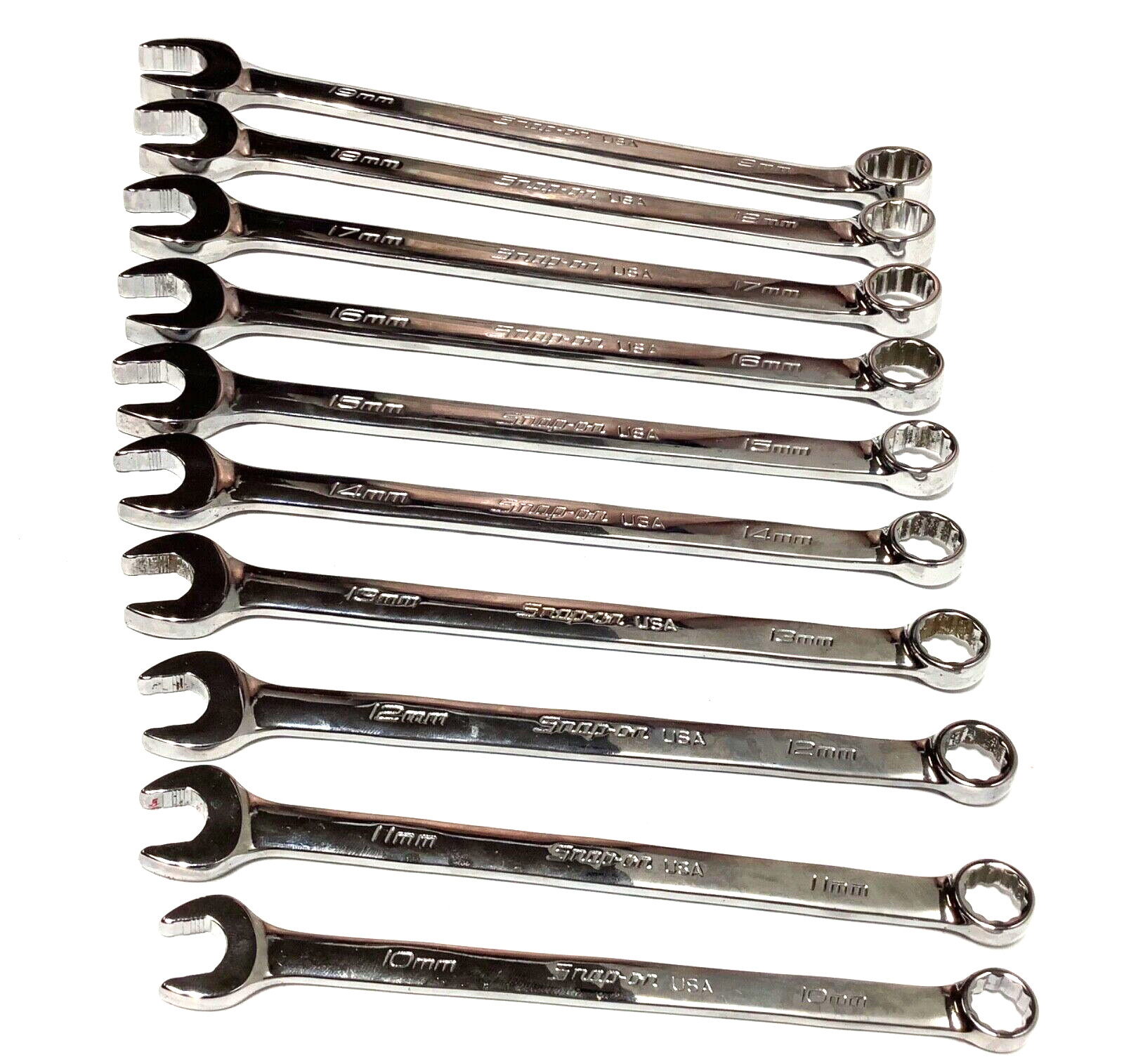 New Snap-on™ 10 thru 19 mm 12-pt box Flank drive Plus Combo Wrench Set SOEXM710