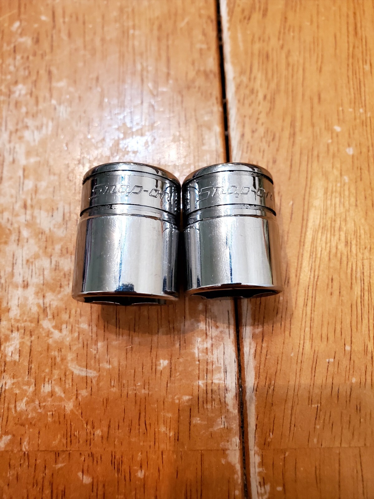 Snap On 3/8″ Drive 11/16″ 3/4″ 6PT SAE Shallow Chrome Sockets Lot Of 2