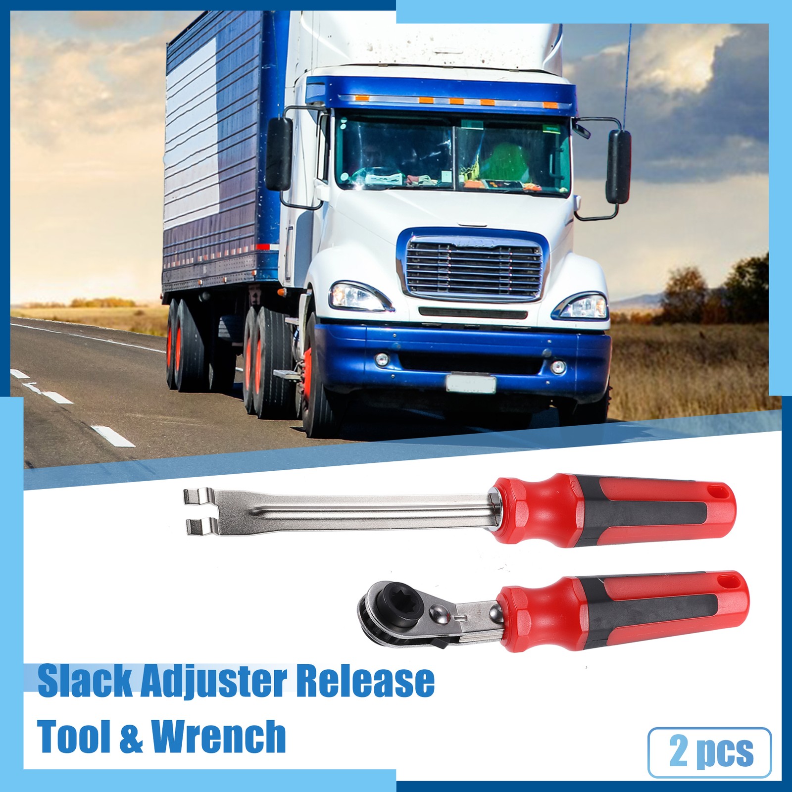 Universal Pack (1) Air Brake System Slack Adjuster Release Tool Wrench Set