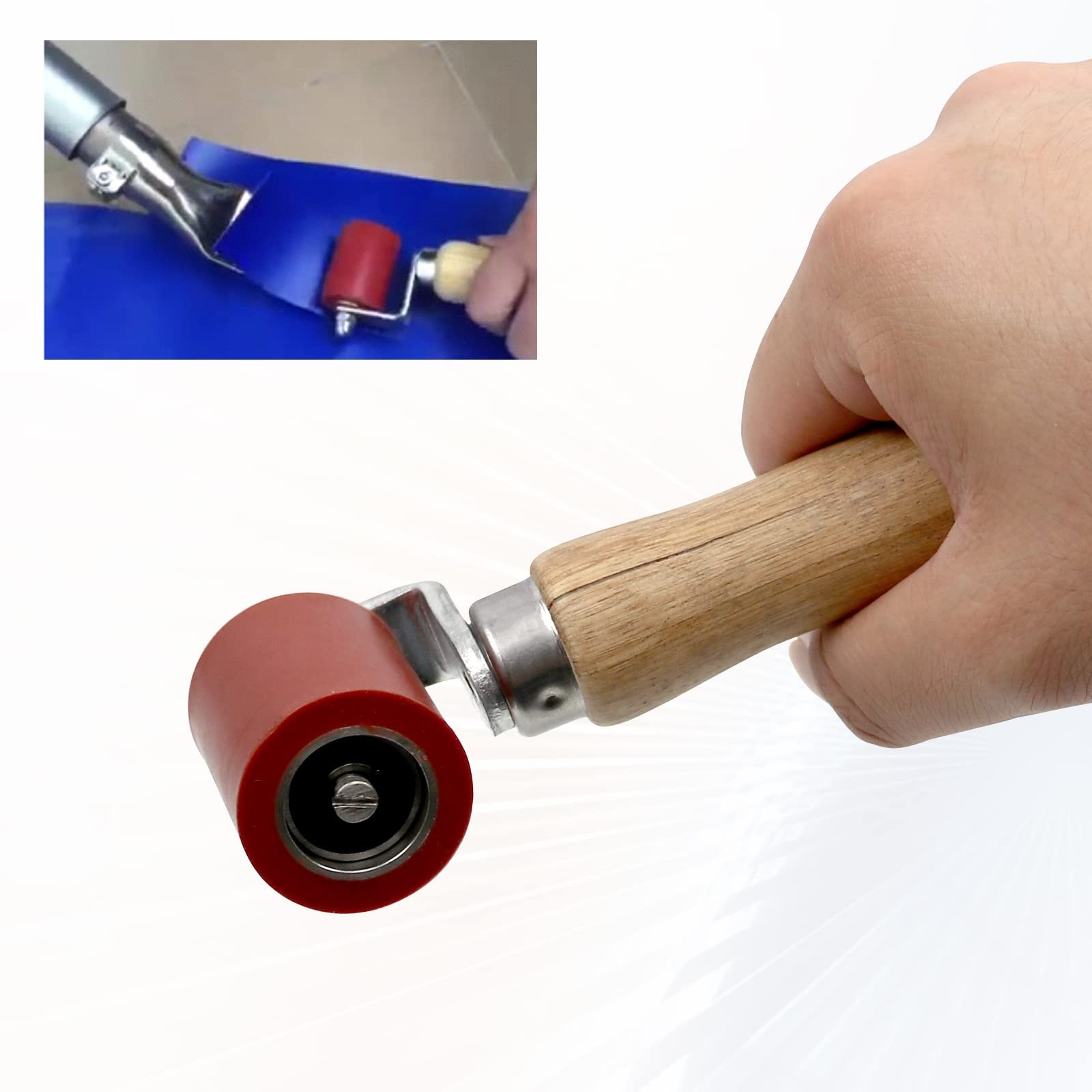 40mm Silicone Seam Roller & 6mm Brass Detail Roller Tool for PVC/TPO Roofing