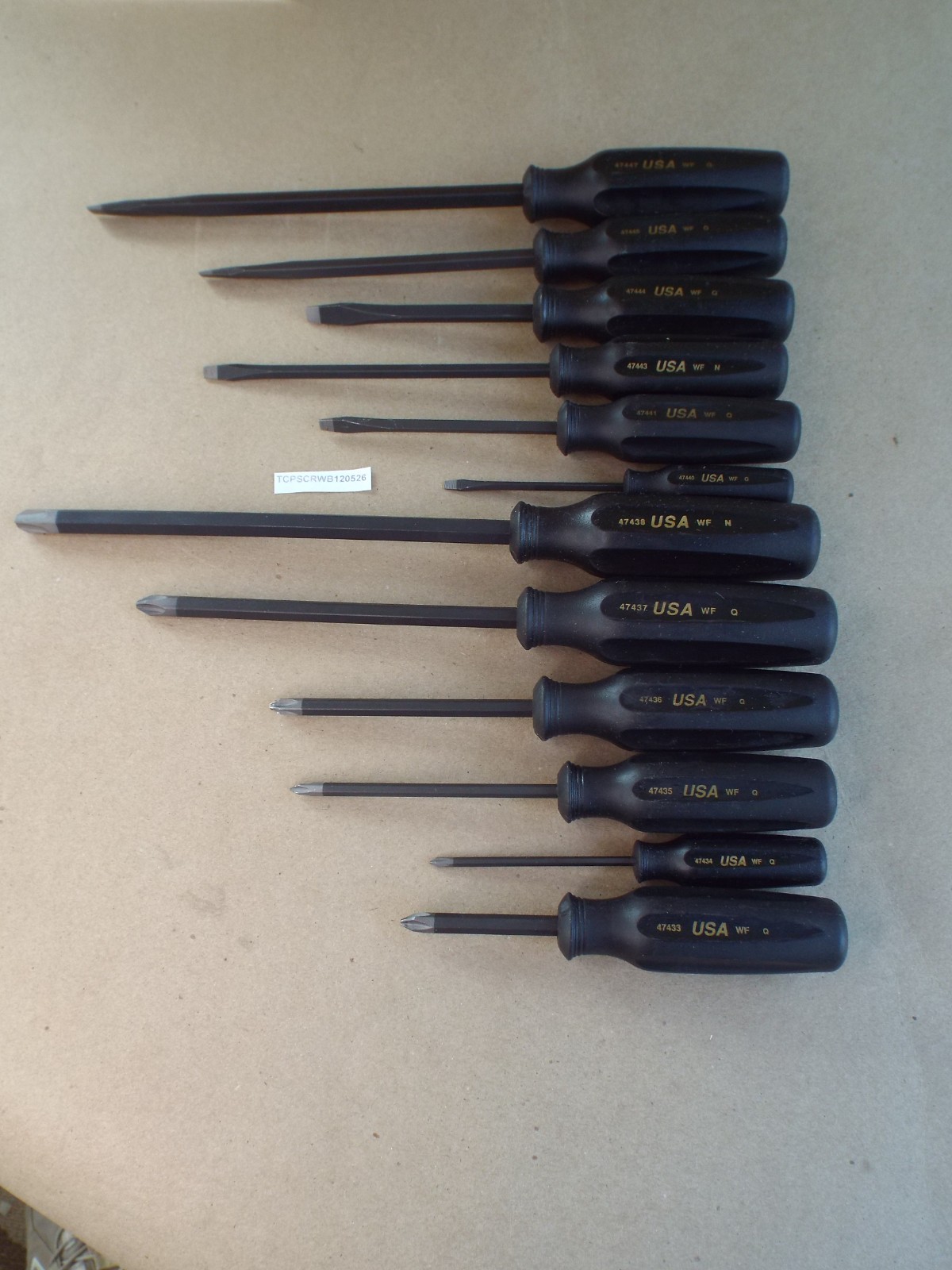 VTG Craftsman Professional Screwdriver Lot Black Handle USA Good Cond! (Read)