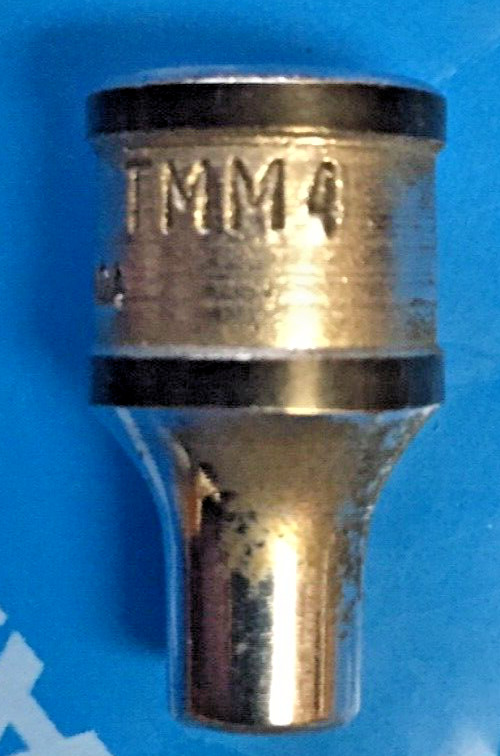 Snap-On TMM4 Metric 4mm Short Chrome Socket 1/4”dr 6pt 1″L Canada Good 8/10 T