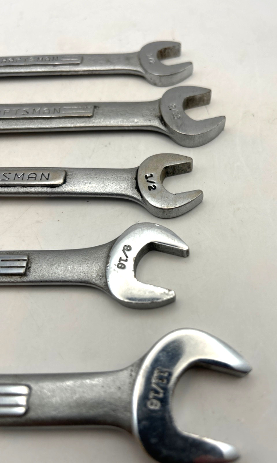 Vintage Craftsman USA SAE Wrench Lot 5 Pc 1/2 9/16 7/16 3/8 11/16 3/4