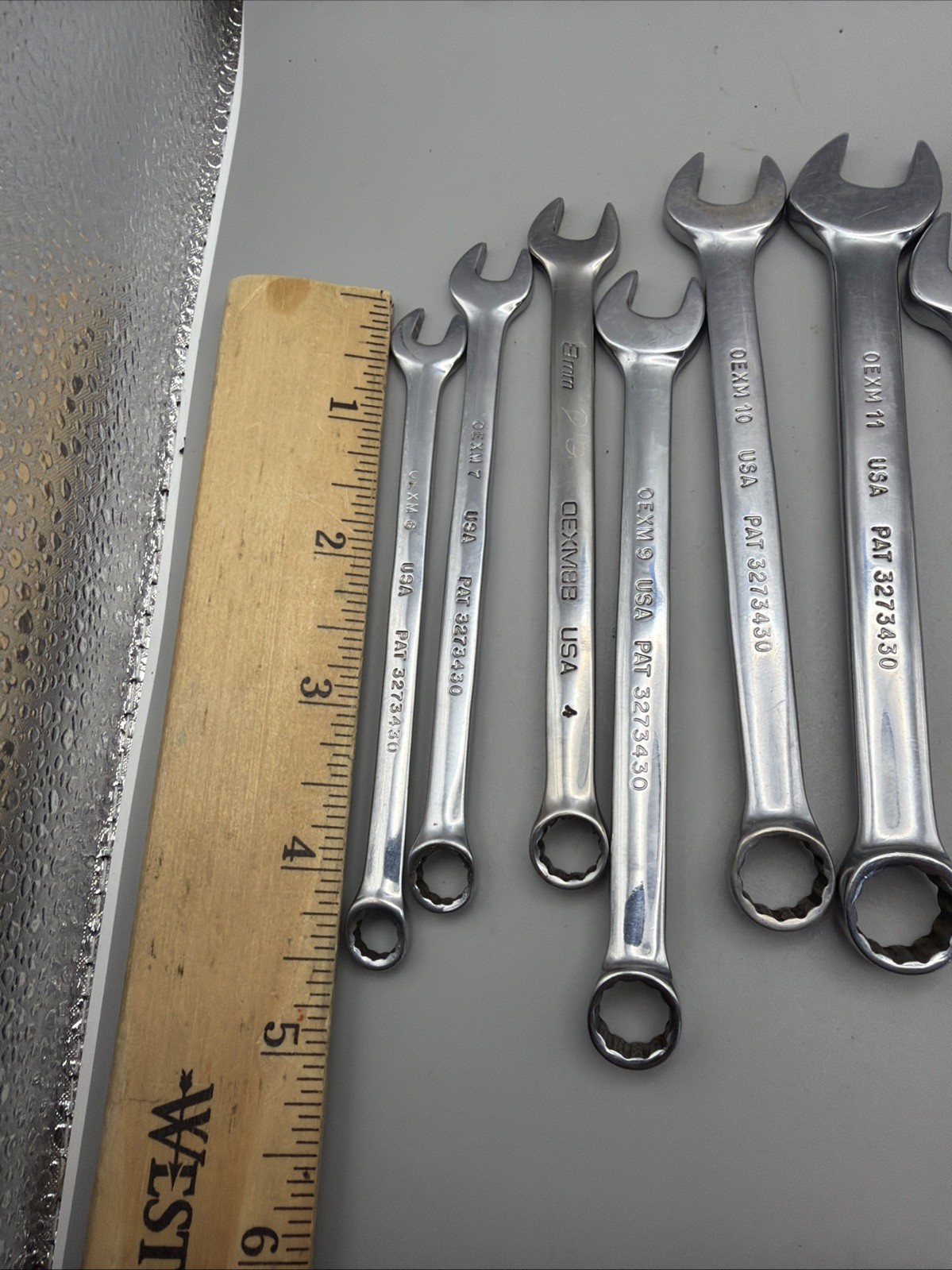 Snap-on Tools Metric Flank Drive Short Combo Wrench Set OEXM6-OEXM19, set of 14