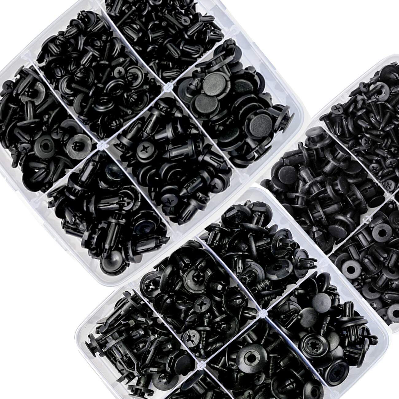 825pcs Car Retainer Auto Fasteners Push Trim Plastic Clips Pin Rivet Bumper Kit