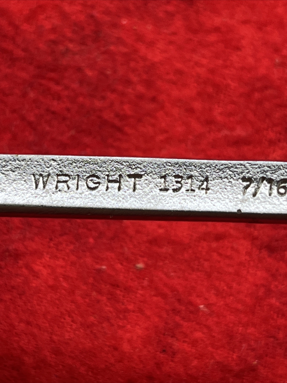 VINTAGE WRIGHT 1314 DOUBLE OPEN-END WRENCH 3/8″ X 7/16″ – USA (t48)
