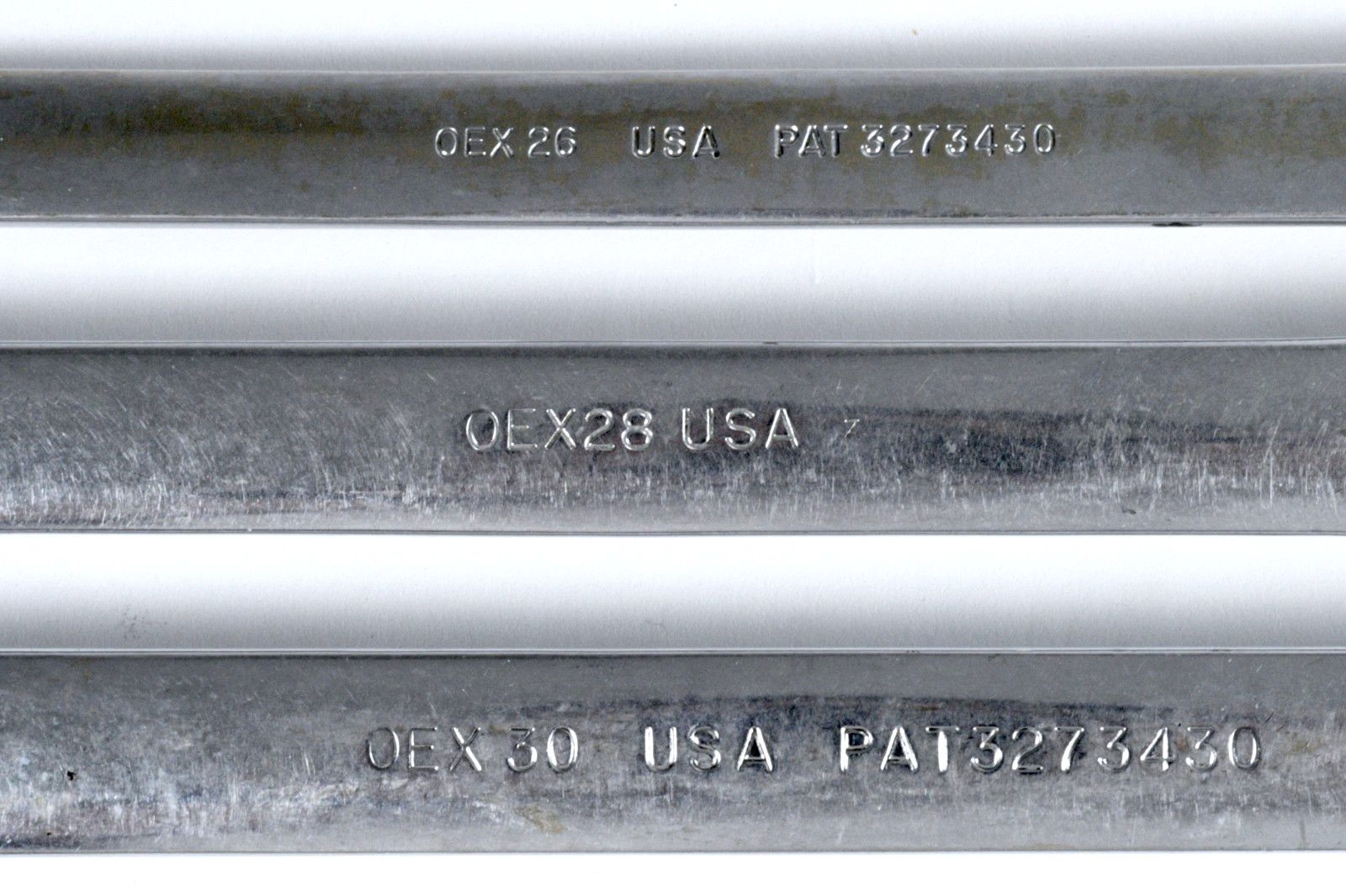 5x Snap-on OEX Series SAE Combination Wrenches 13/16″, 7/8″, 15/16″, 1″, 1-1/8″