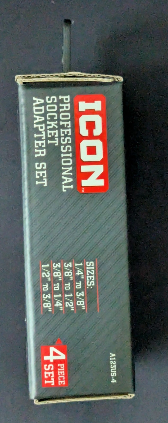 Icon Professional Socket Adapter Set 4 Pc Chrome Moly Steel A123US-4 57324 NEW