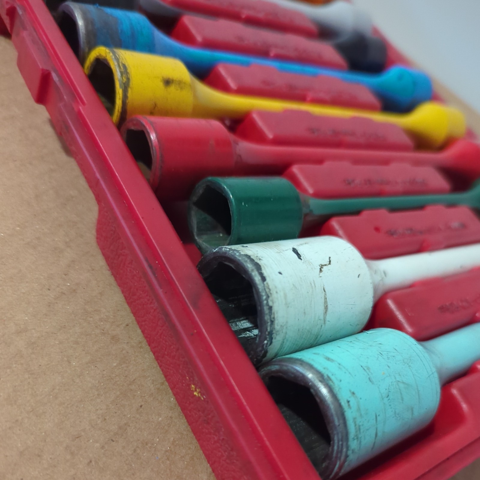 AJ Manufacturing AJ1510 10pc Torque Stick Set 1/2″ Drive Color Coded-Missing Lid