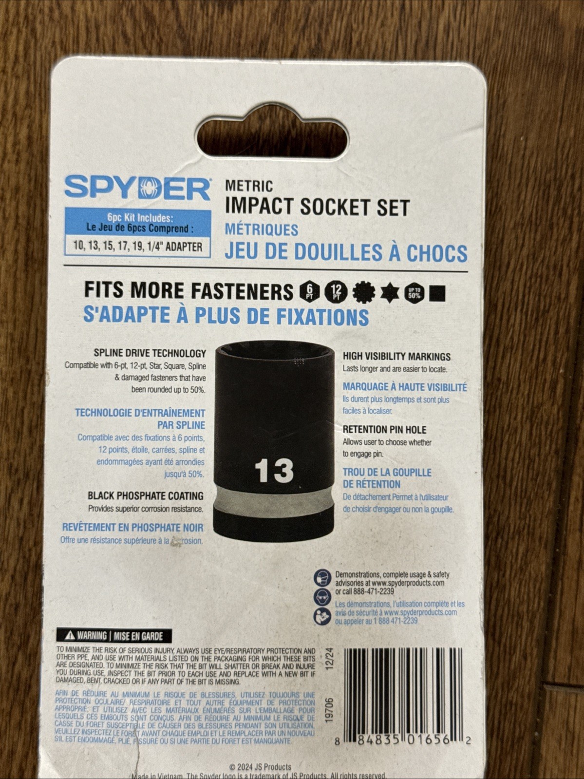 Spyder 6 -Piece Metric 3/8-in Drive Set 6-point/12-point/Spline/Star/Square Impa