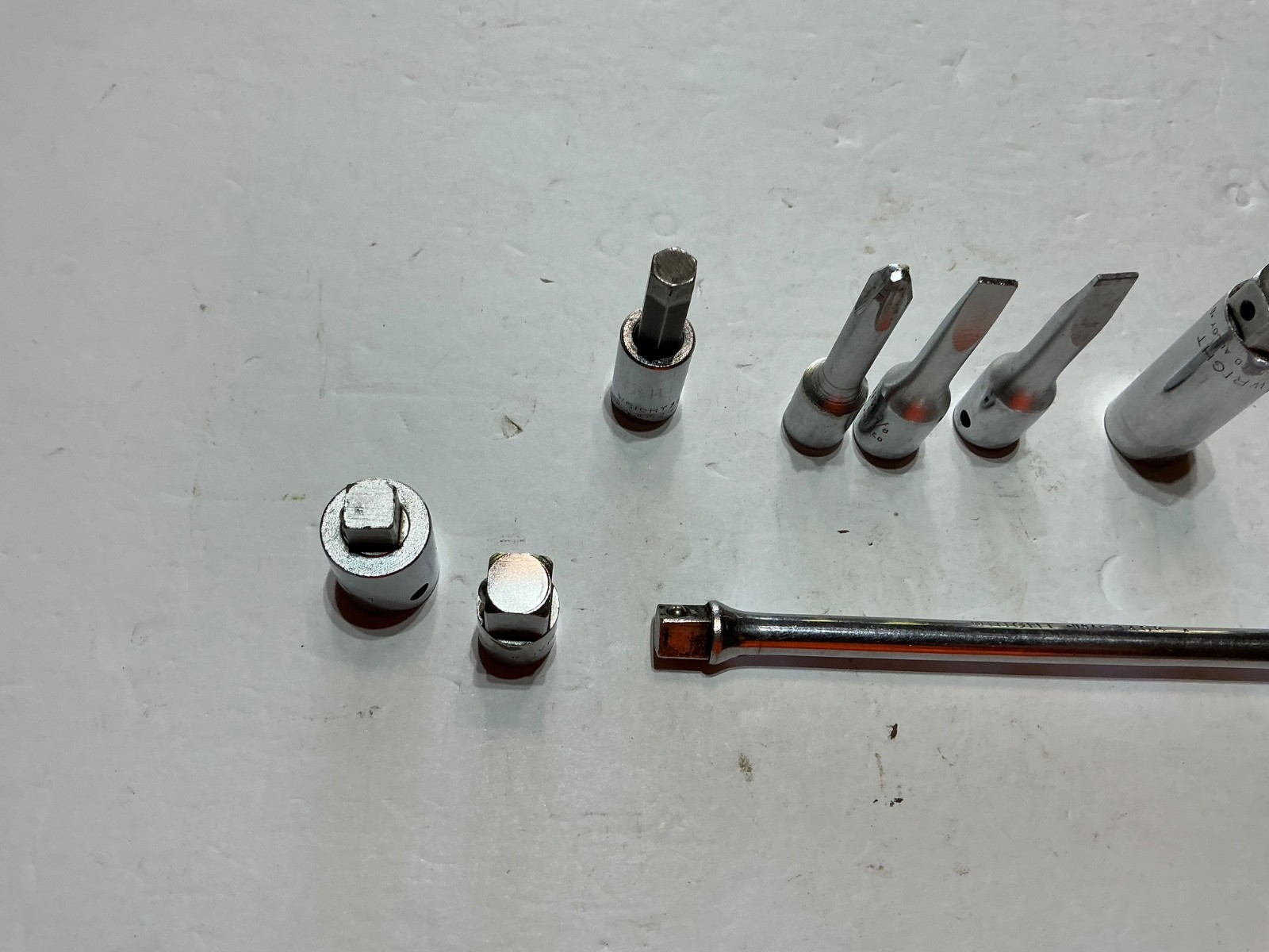 Vintage Wright brand 12 pc asst. specialty sockets all made in the USA $30
