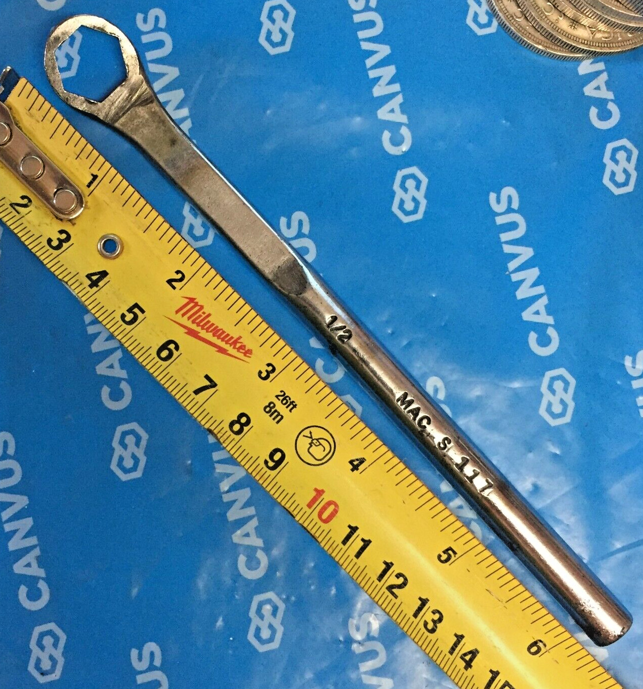 Mac Tool S117 SAE 1/2″ Chrome Brake Wheel Cylinder Wrench 6.5″L USA Good 8/10