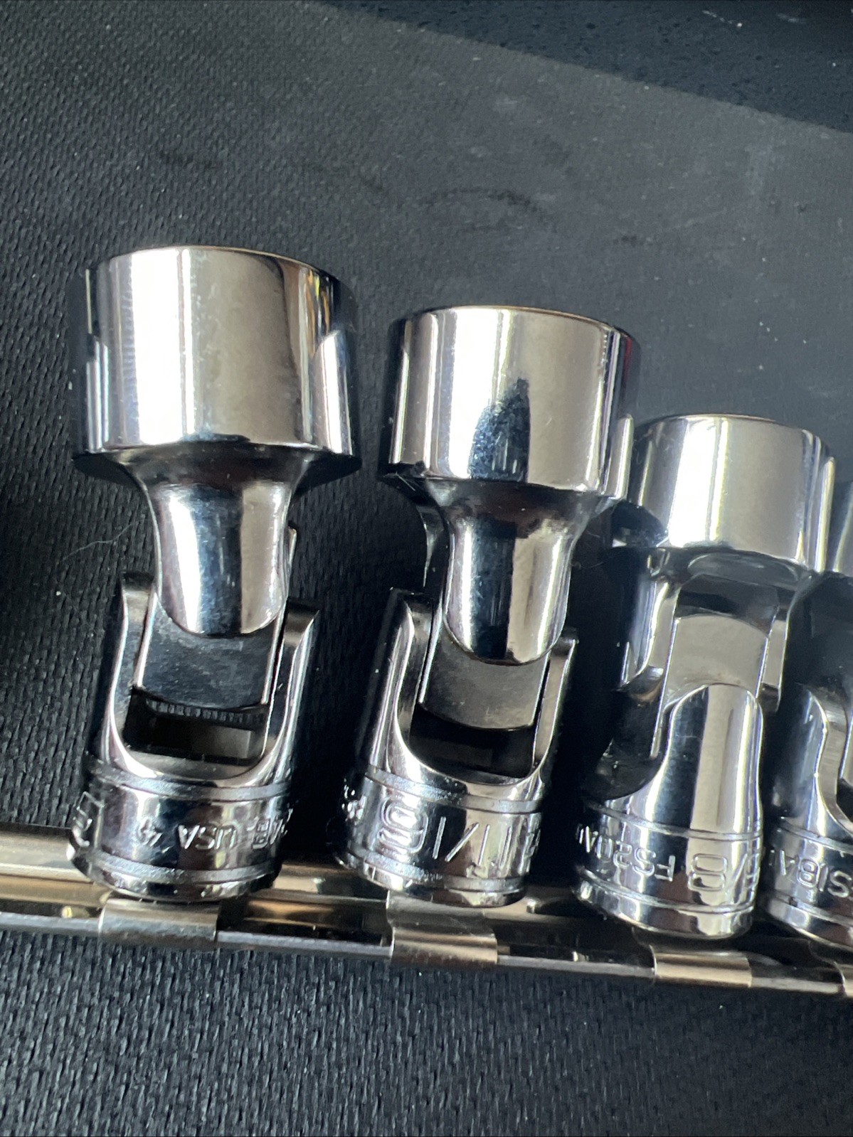 Snap On 3/8 10 Pcs Swivel Socket Set Drive 6pt Point SAE 5/16- 3/4 ⭐️206afsa +