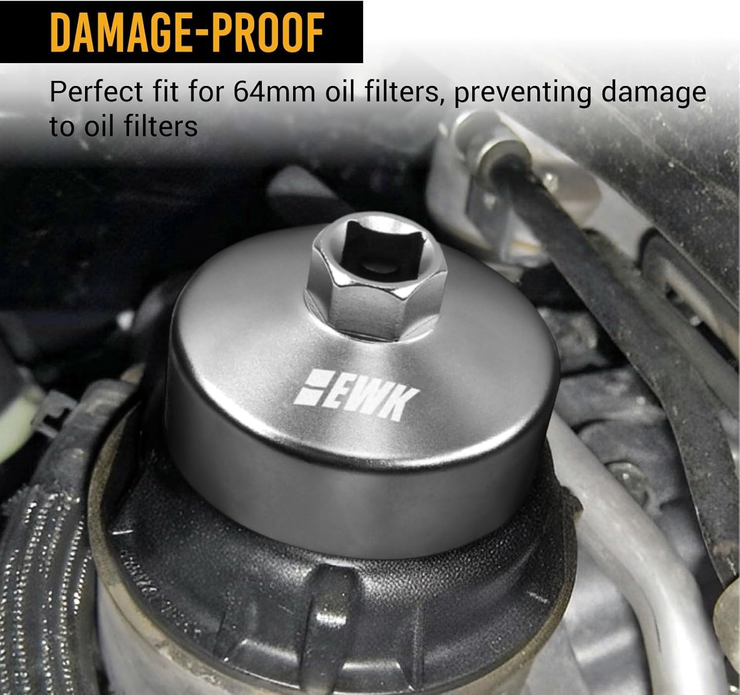 Notch-Less 64mm Oil Filter Wrench – Precision Tool for Hassle-Free Oil Changes