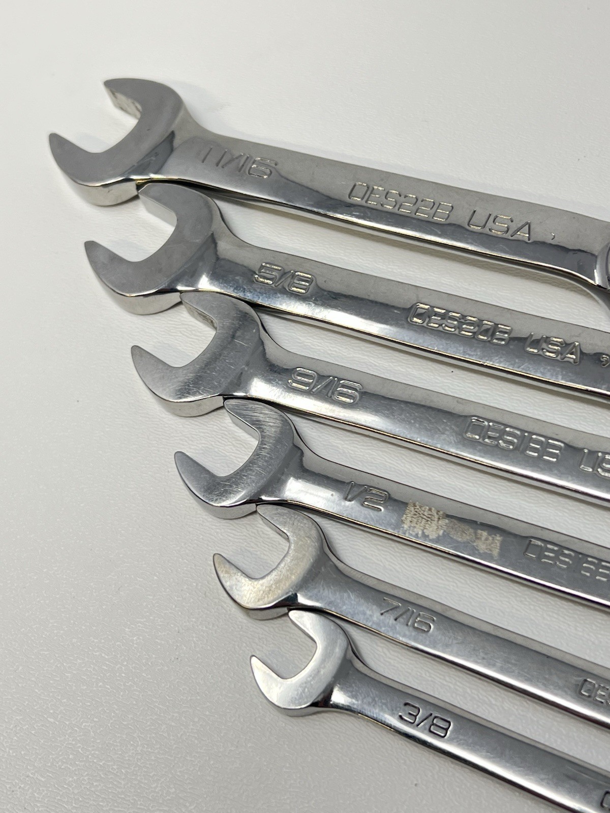 Snap On Tools Spline Wrench Set 3/8” – 11/16″ Aviation Short Combo Wrenches