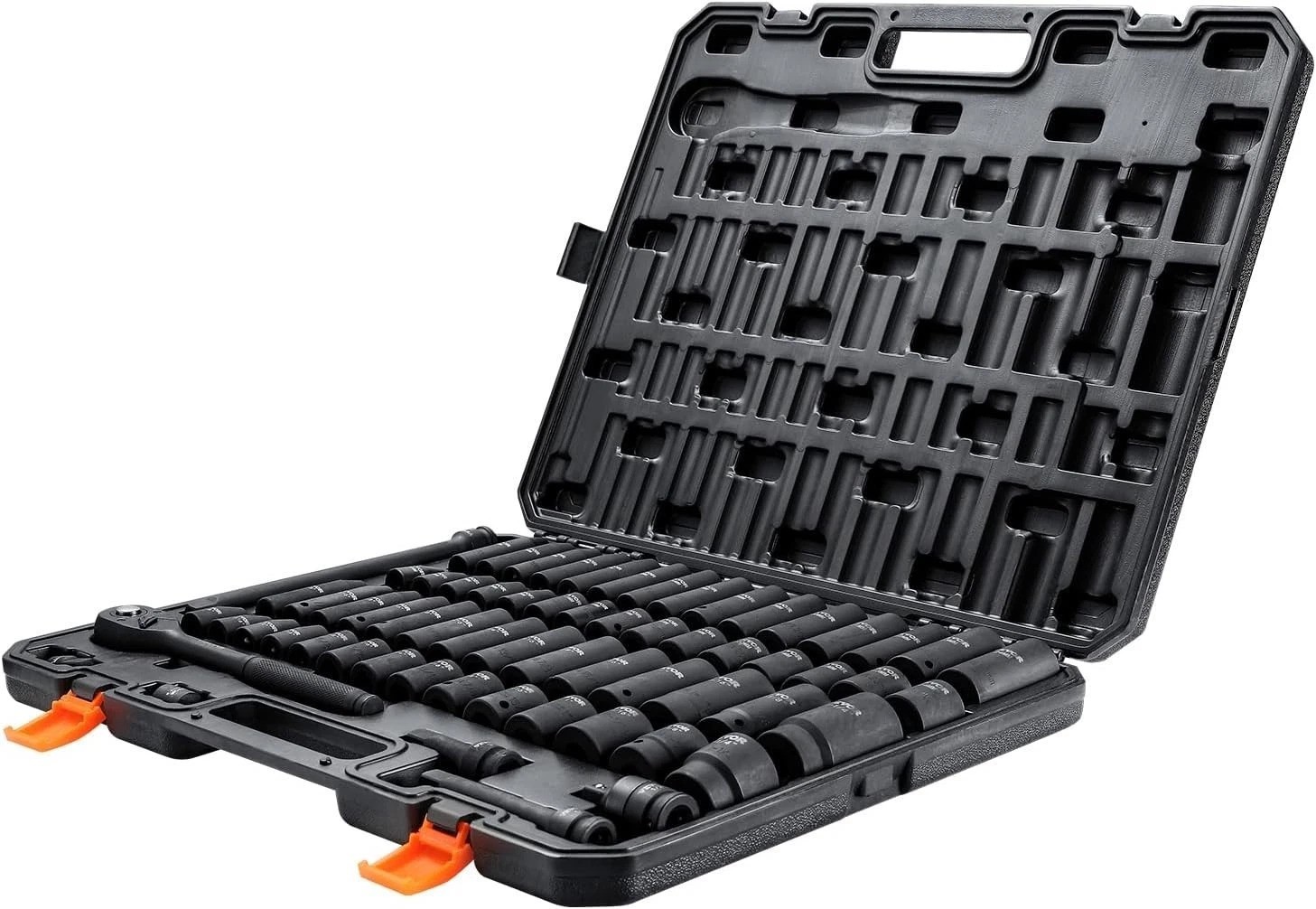 Comprehensive 65-Piece 1/2″ Drive Socket Set with Rugged Case for Auto Repair