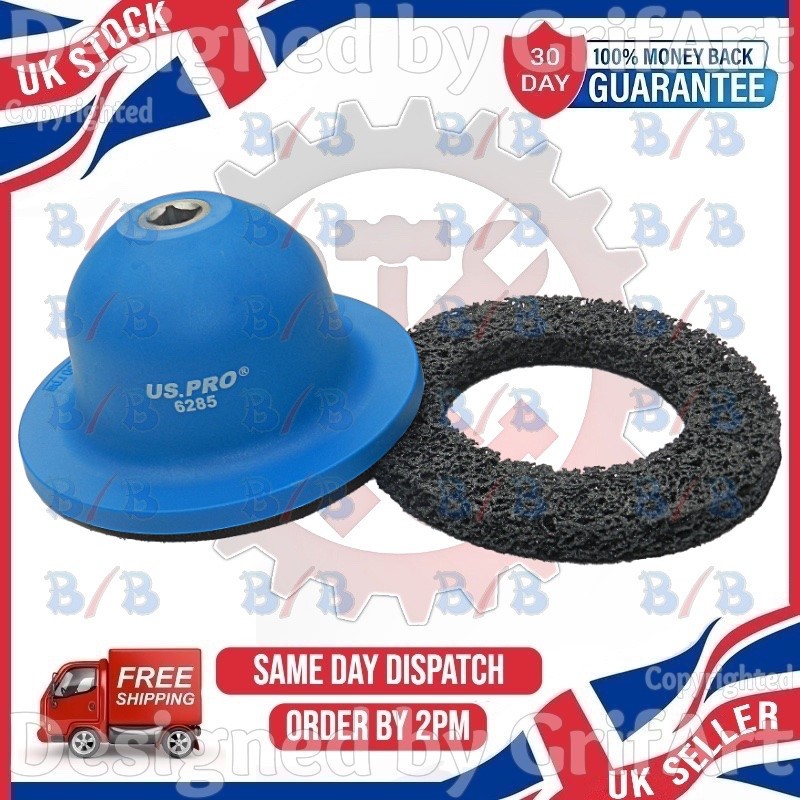 USPRO WHEEL HUB DISC BRAKE CLEANER ATTACHMENT & PAD CLEANING GRINDING 1/2″ DRIVE