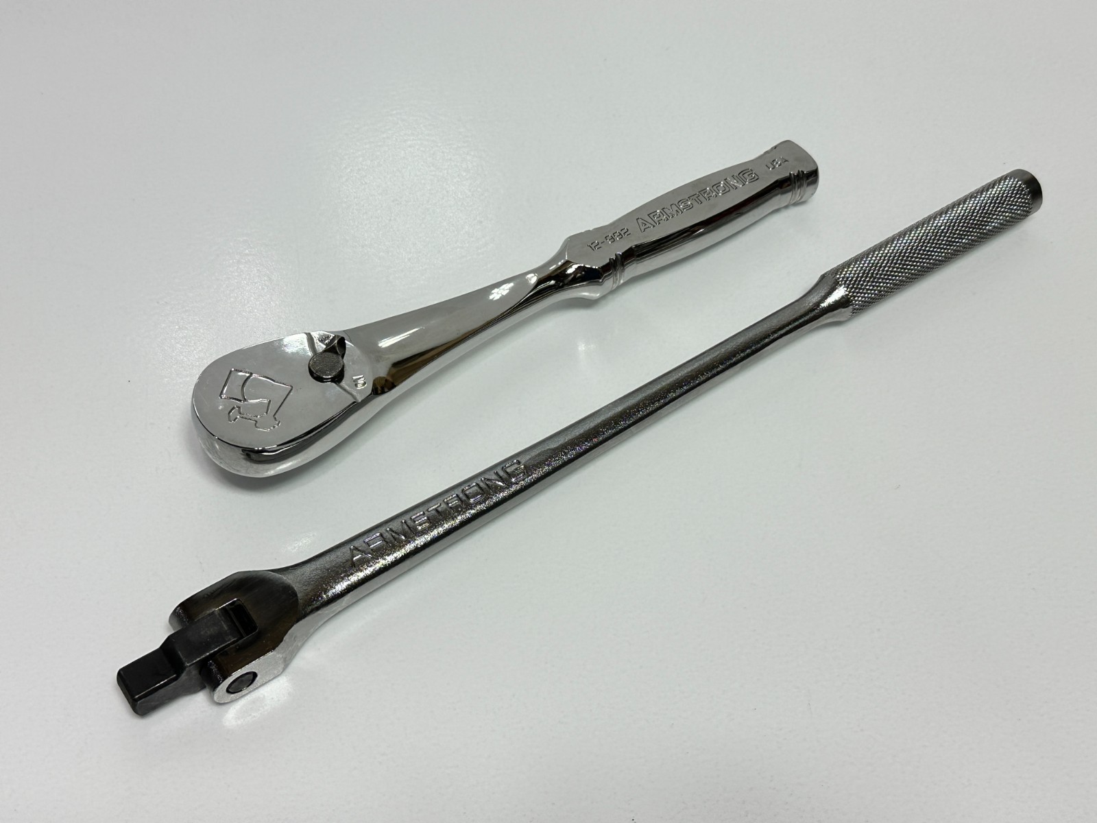Armstrong Tools USA 12-992 Full Polish Chrome Ratchet w/ Breaker Bar 1/2″ Drive