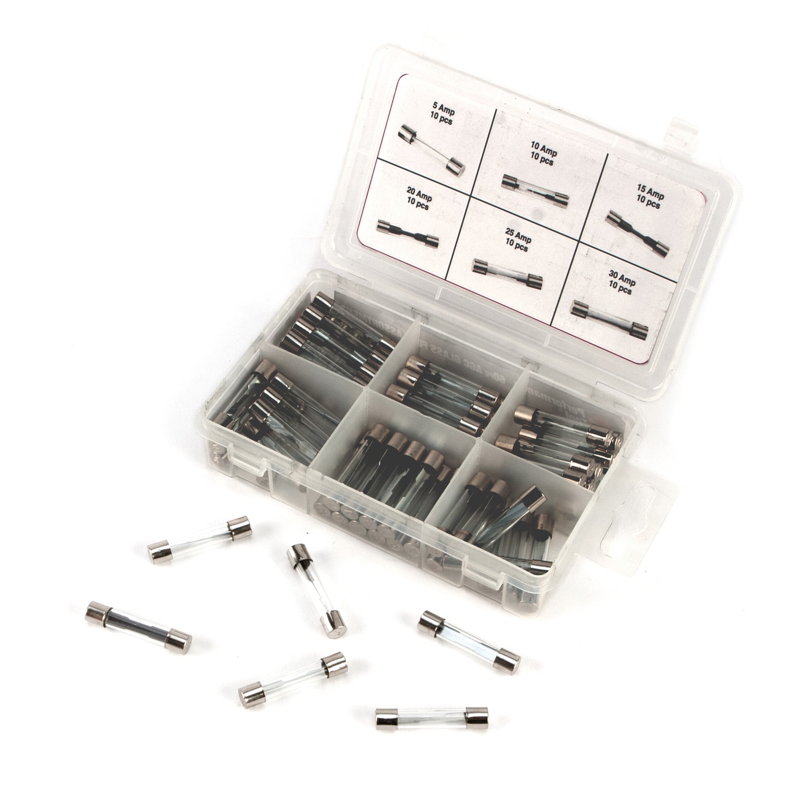 PERFORMANCE TOOL 60pc AGC Glass Fuse Asst WILW5375