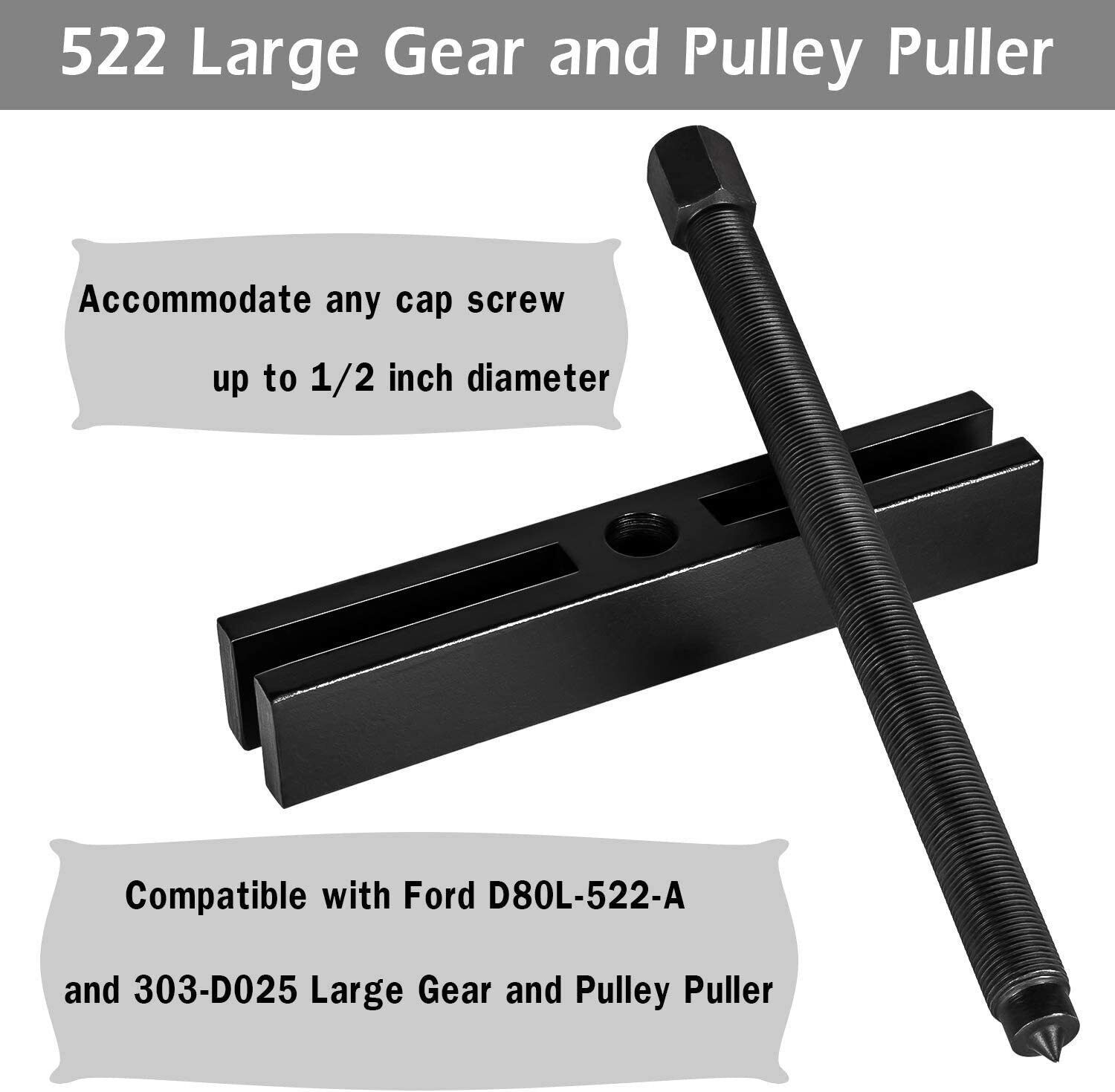 522 Large Gear and Pulley Puller + 7393 Tapped Holes + 8056 Shaft Protectors Set