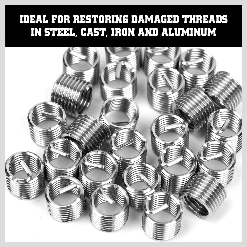 131Pc Thread Repair Kit HSS Drill Helicoil Repair Kit SAE Metric Inch&MM W/Case