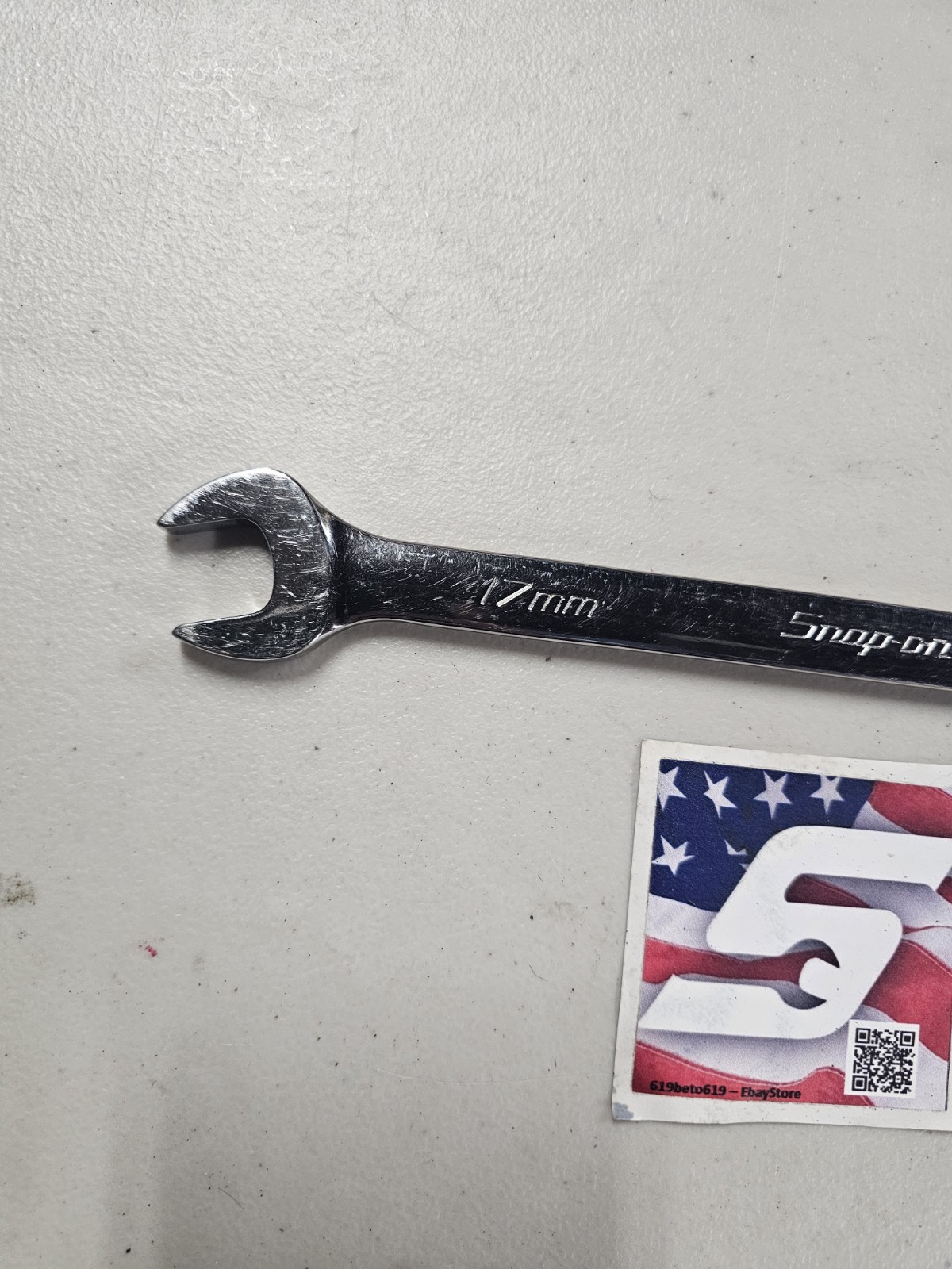 Snap-On Tools USA 17mm Metric Flank Drive Chrome Combo Wrench OEXM170B