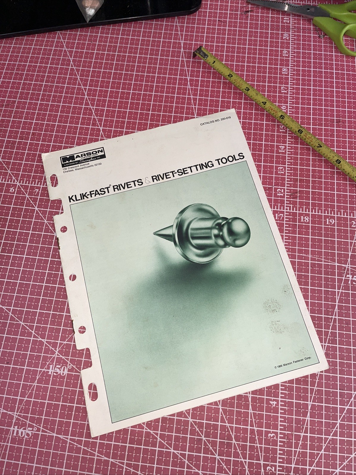 1969 MARSON USA KLIK-FAST Rivets 200-019 RIVET TOOLS Catalog Vintage Swingline
