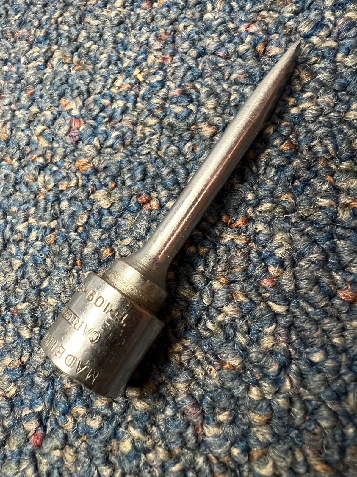 Vintage Carbureter T-109-58-T 3/8″ drive screwdriver bit, USA, very good cond.