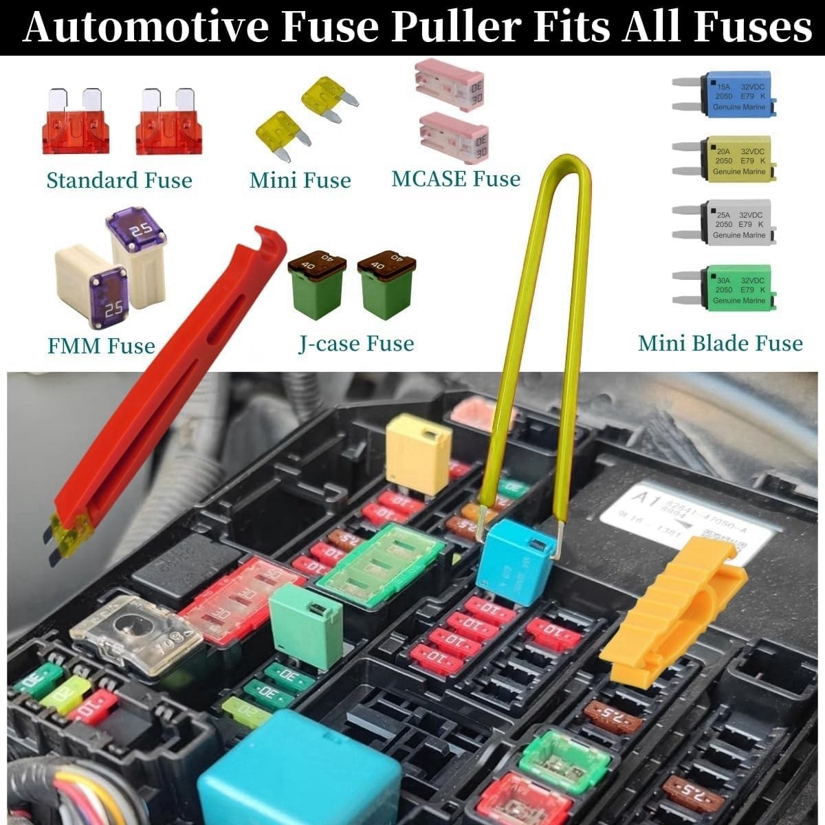 4-Pack Fuse Puller Pliers & Relay Puller Automotive Tools for Car Motorcycle
