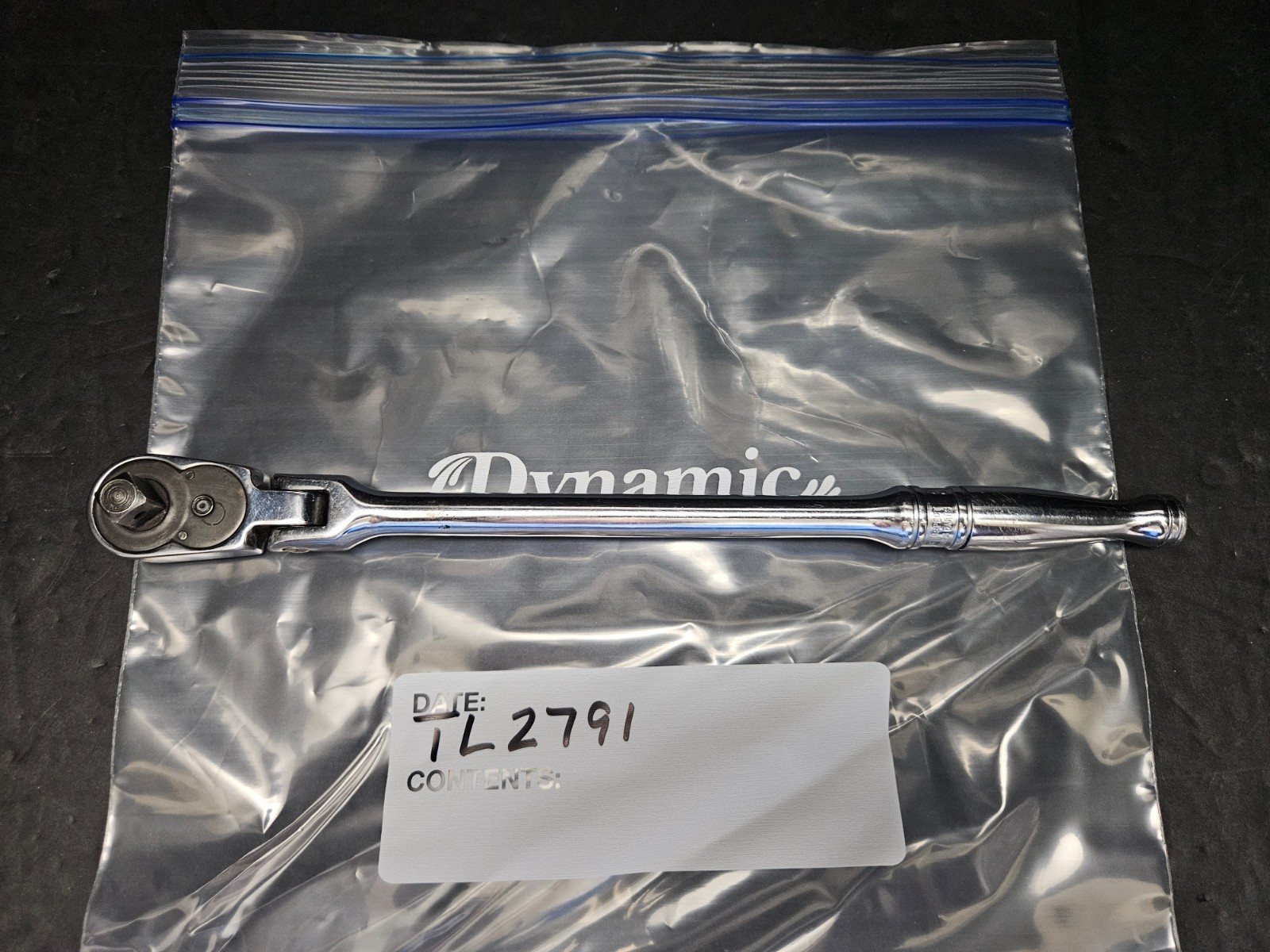 SNAP ON #F731 3/8″ DRIVE FLEX-HEAD CHROME RATCHET 11 1/4″ LONG USA (TL2791)