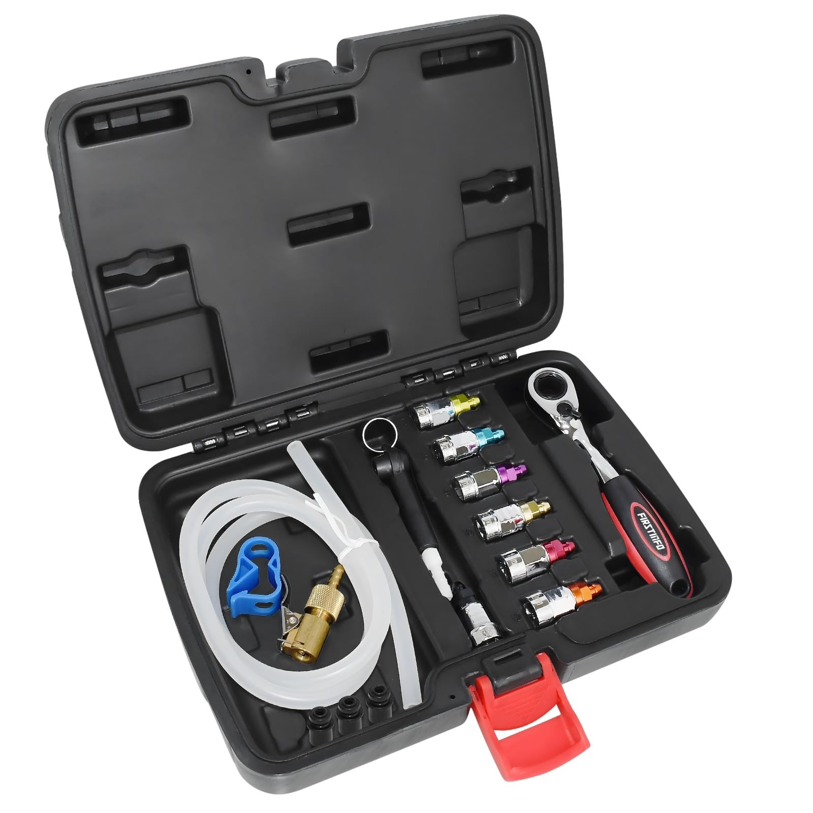Upgraded Brake Bleeder Wrench Set with One Way Check Valve, 7-12mm & 3/8″ Socket