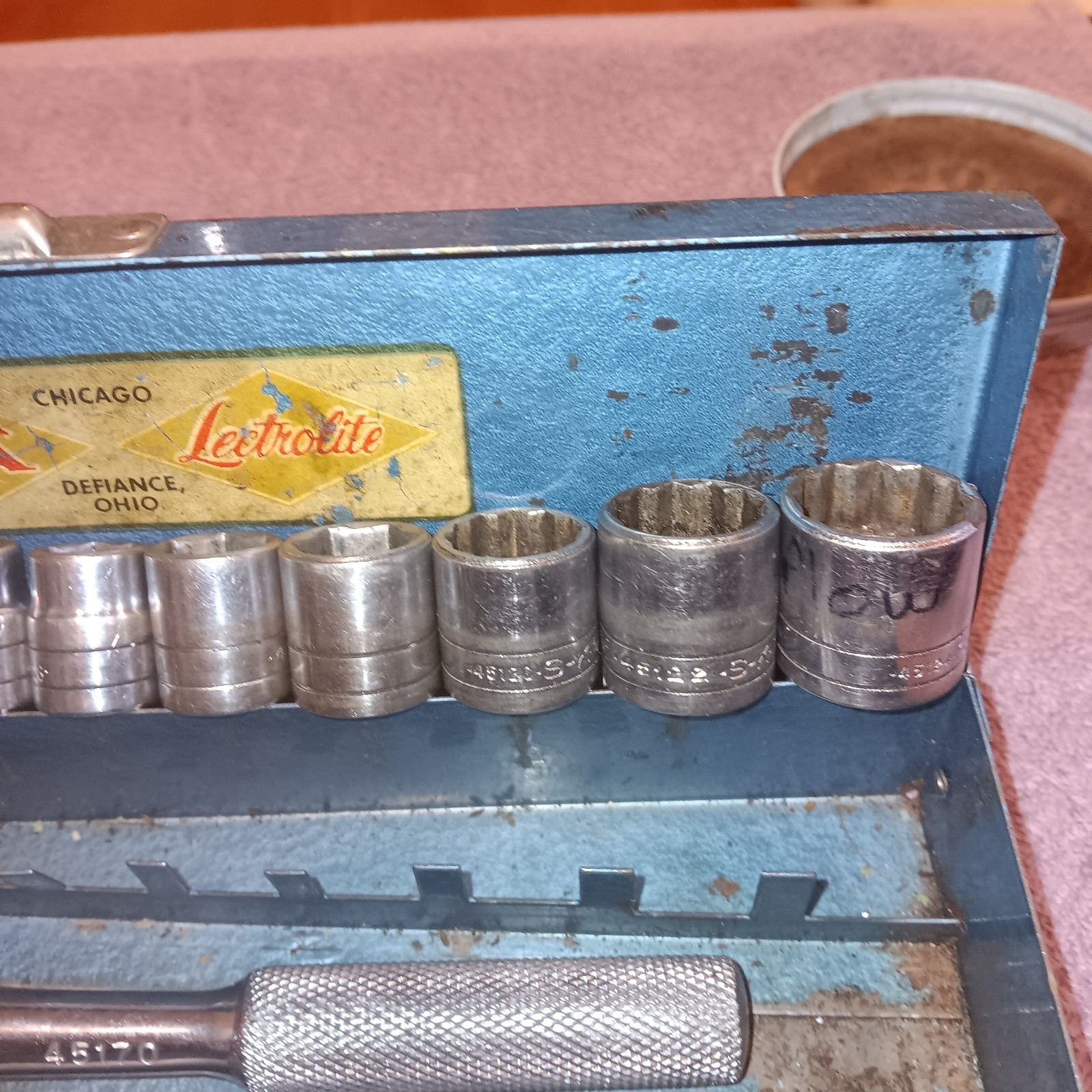 Vintage SK Tools Lectrolite SAE 3/8″ Socket Set