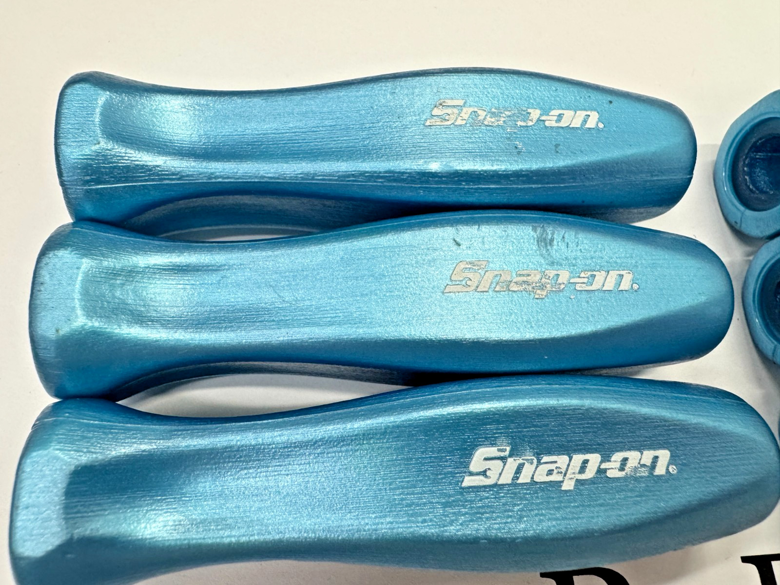 Snap-on Tools PEARL BLUE 3/8″ Drive Replacement Ratchet Hard Grip 6PC Lot Dinged