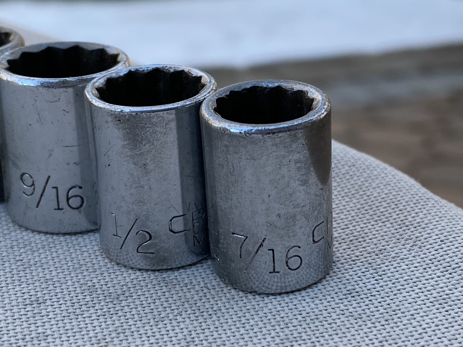 Vintage Craftsman-9pc 1/2 & 3/8” drive SAE Socket Lot 🇺🇸 V, VV, G