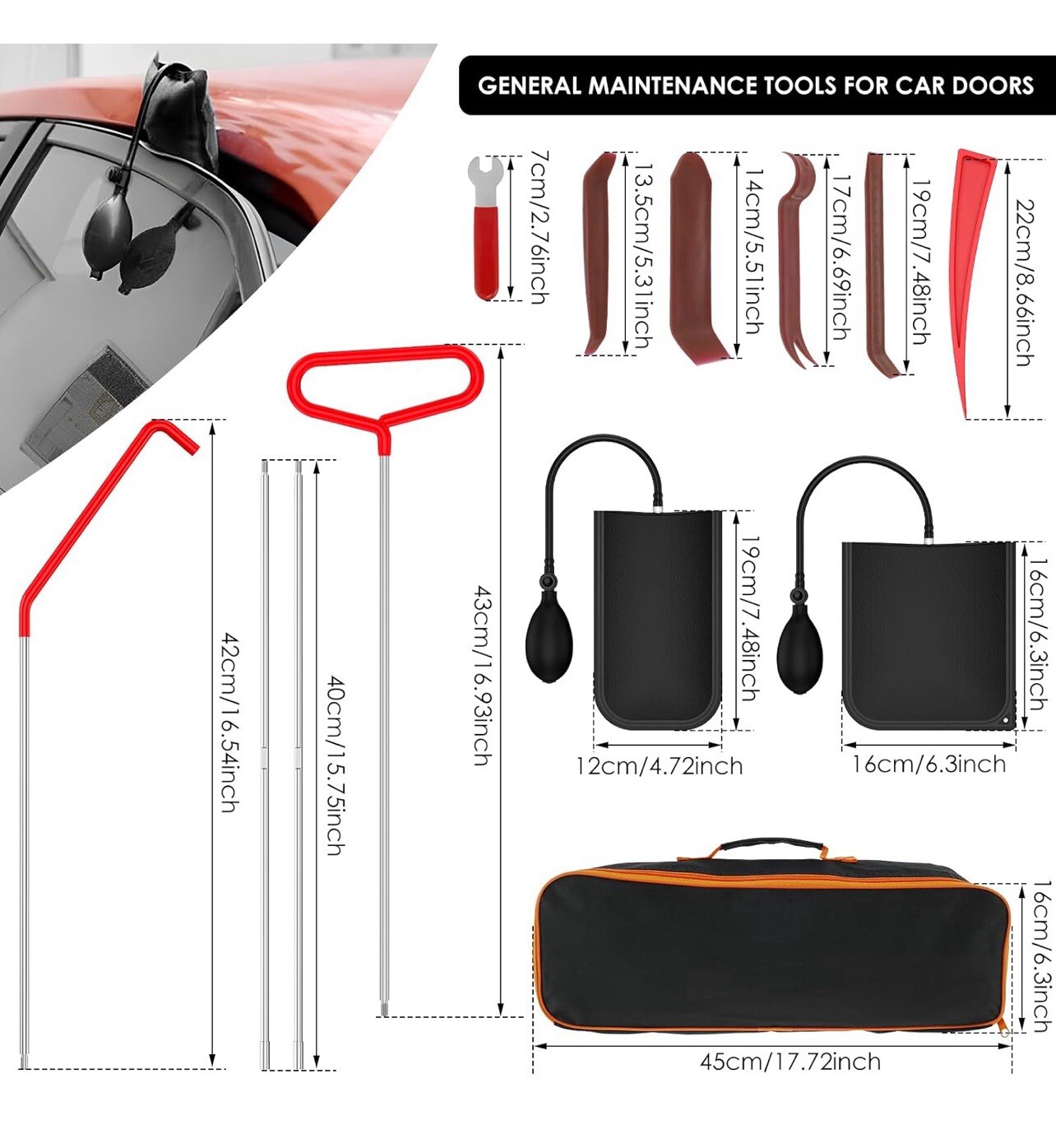 Stainless Steel Assorted 5th Wheel Pin Puller 66 Inch Garage Door Pull Hook,