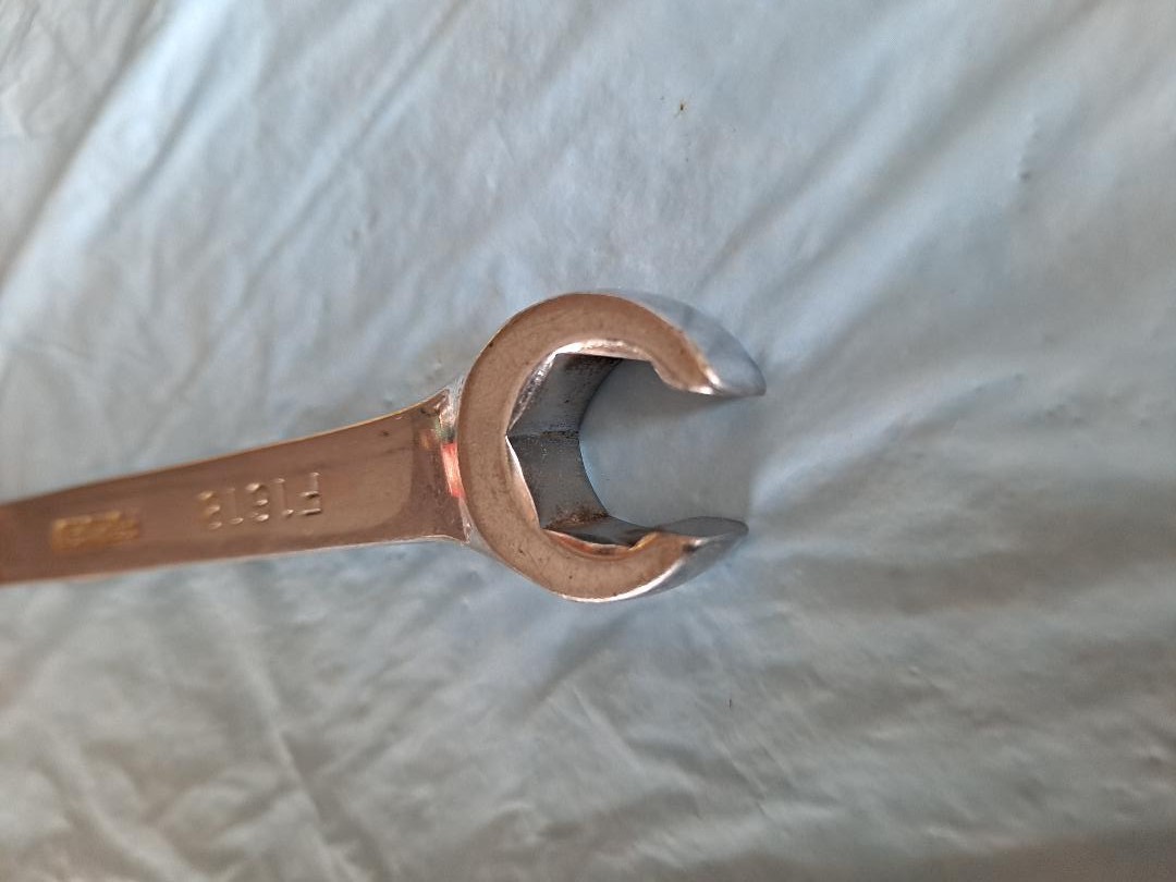 Vintage S-K F1618, Double Open-End Flare-Nut Wrench, 1/2 x 9/16, Made in USA