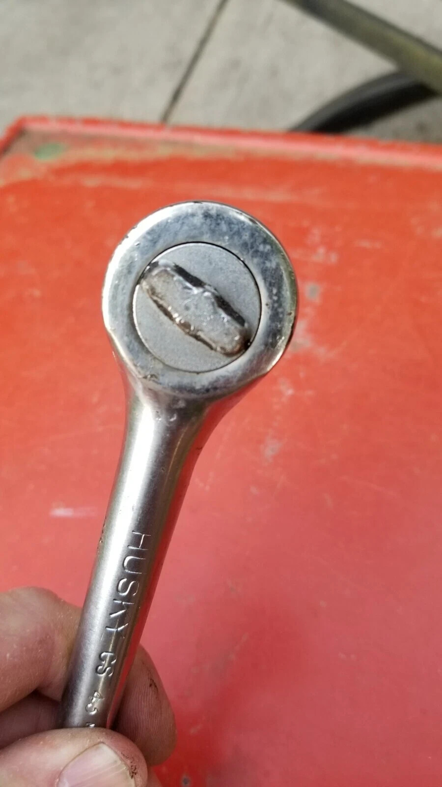 Vintage Husky Set CS43 Ratchet + CS70 Breaker T Bar USA 9″ Long Sliding Head VG
