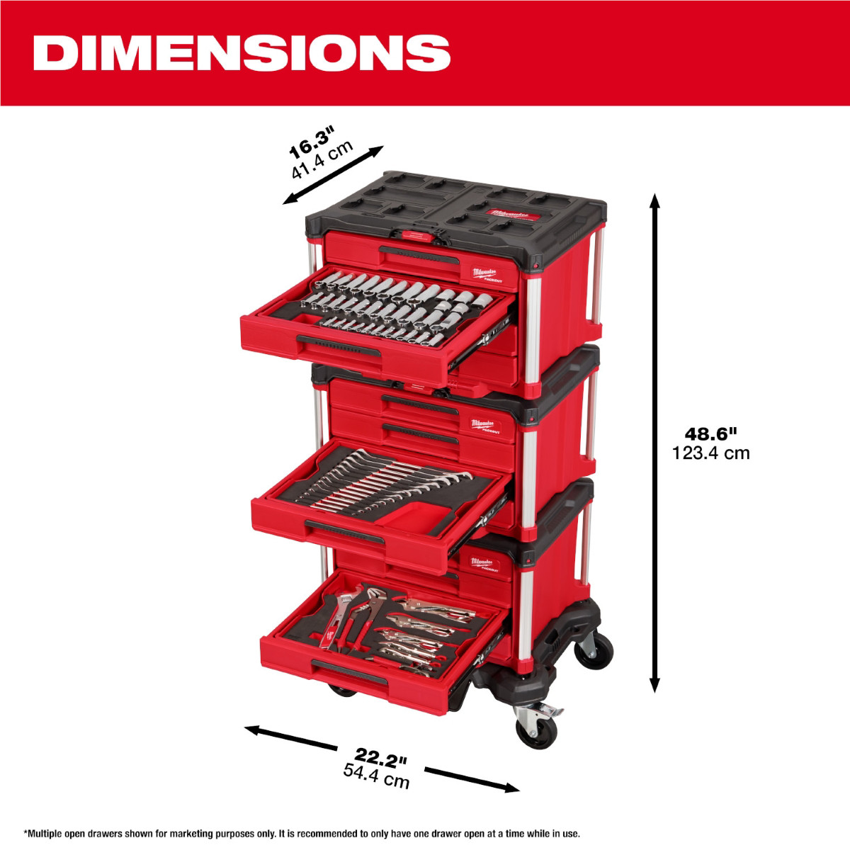 Milwaukee Tool 366 Piece Master Mechanics Hand Tool Set with PACKOUT Drawers and