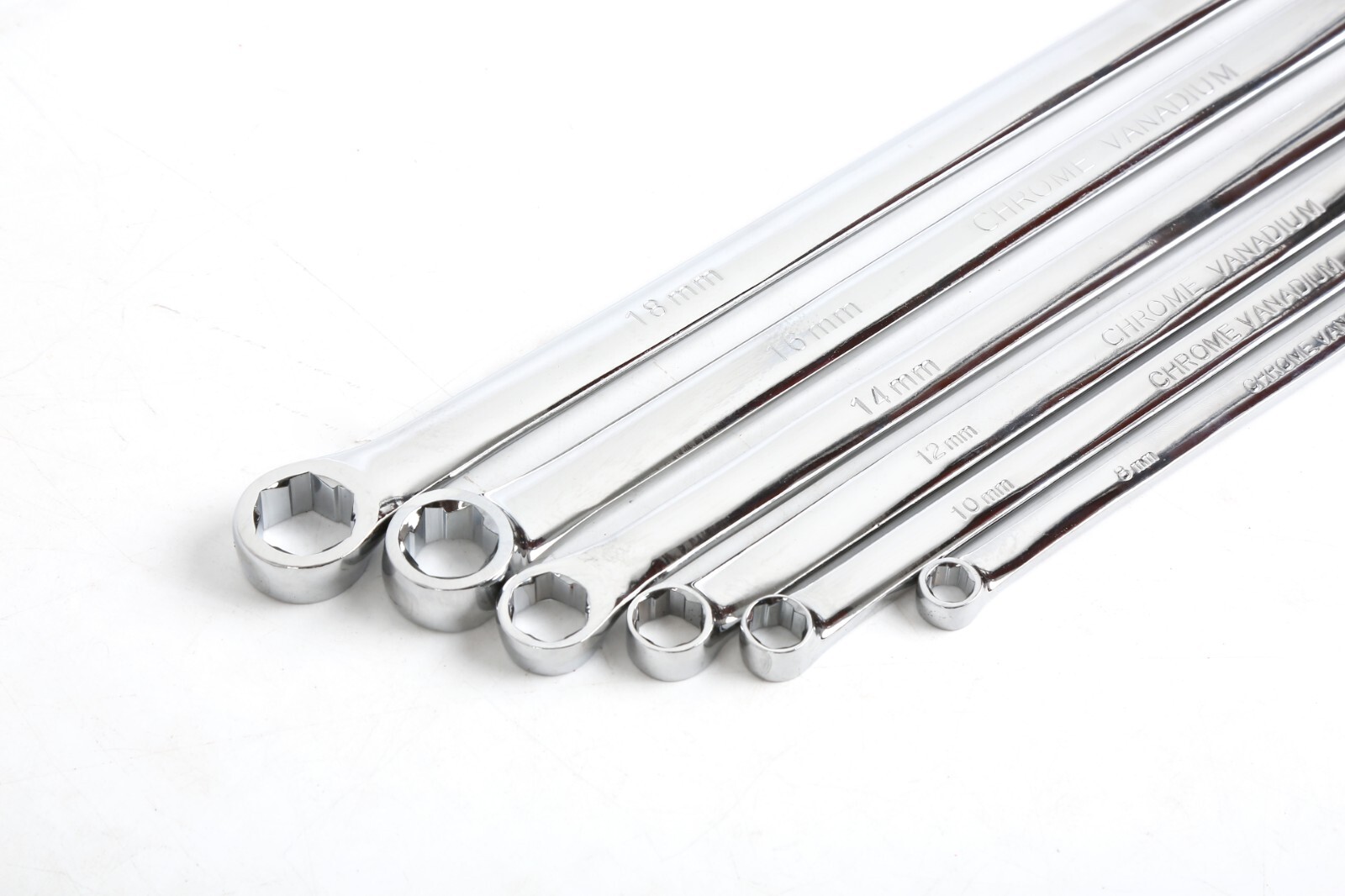 6 Pc 45-Degree Metric Bolt Extractor Wrench Set Offset Box End Wrenches 8 -19 mm