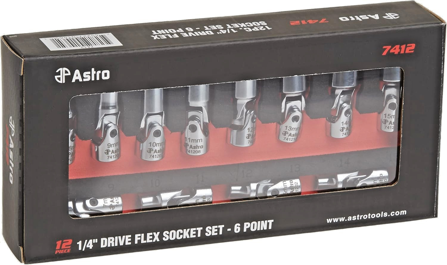 1/4″ Drive Universal Metric Flexible Socket Tool Set