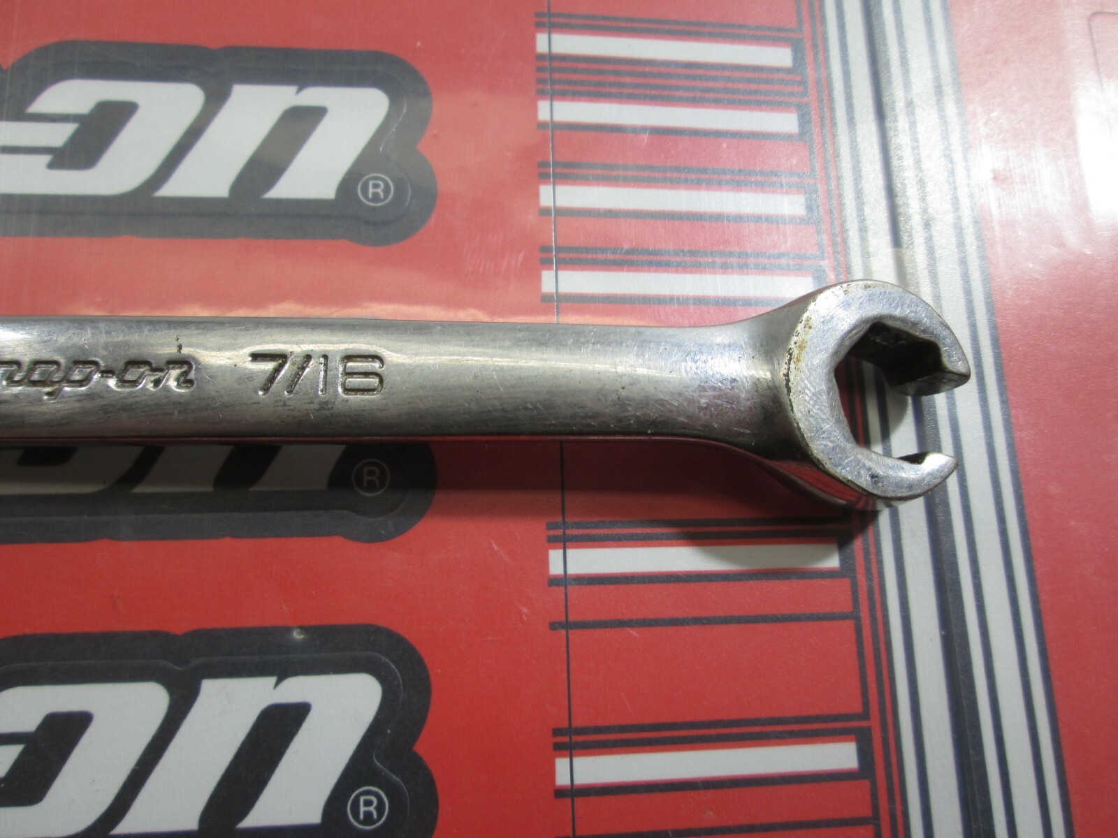 Snap-On Tools RXFS1214B Chrome 3/8″ + 7/16″ Double End Flare Nut Line Wrench