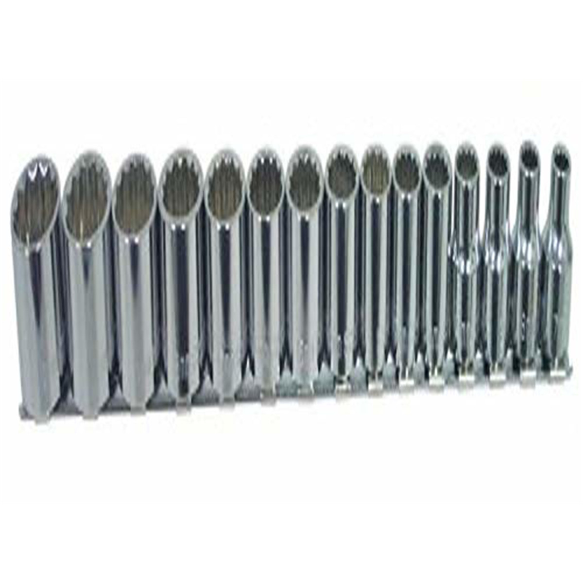 K-Tool 27501 15-pc 3/8″ Drive 12-Point Shallow Metric Socket Set