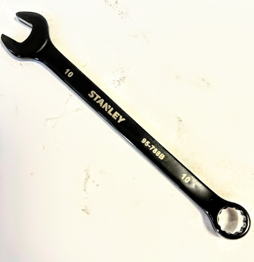 Stanley 10mm x 10mm Black Chrome Combo Wrench 12pt – 95-788 – Free USA Shipping