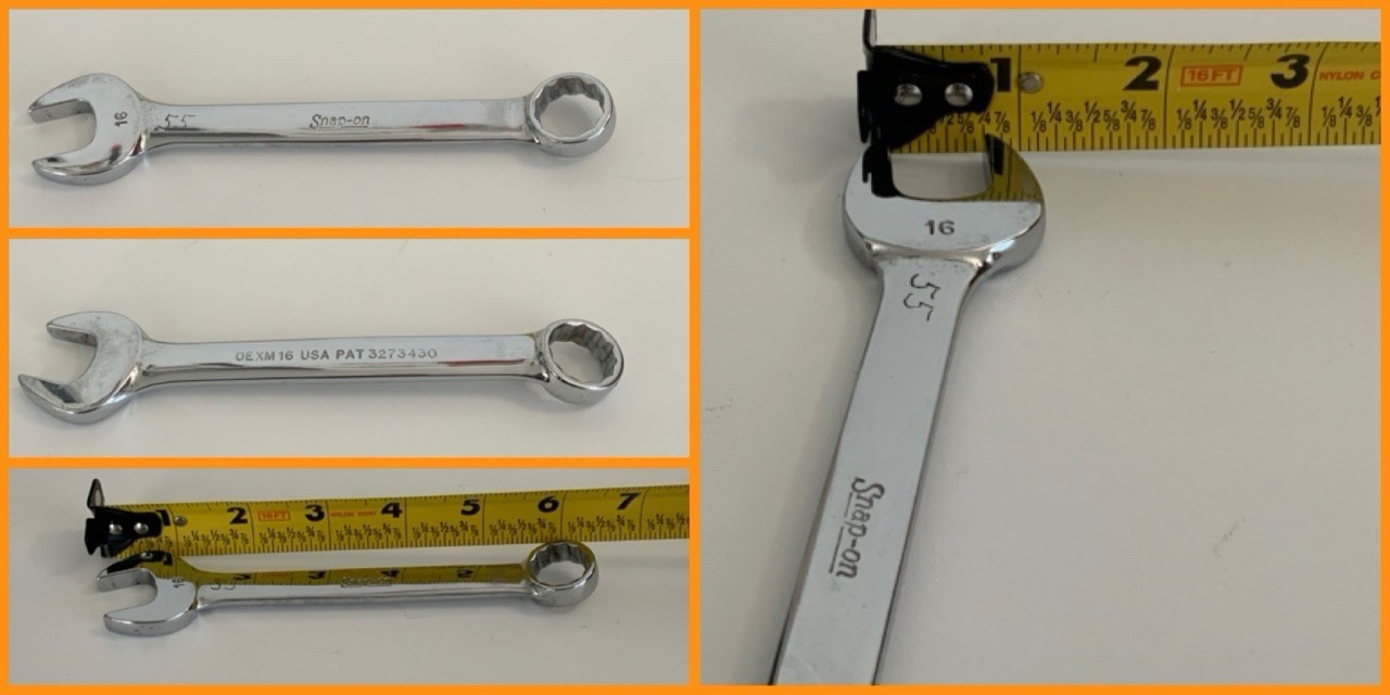 SNAP ON Combination Wrenches SET OF 8—10/11/13/14/15/16/17/18 mm 12 Pt-Flank Dry
