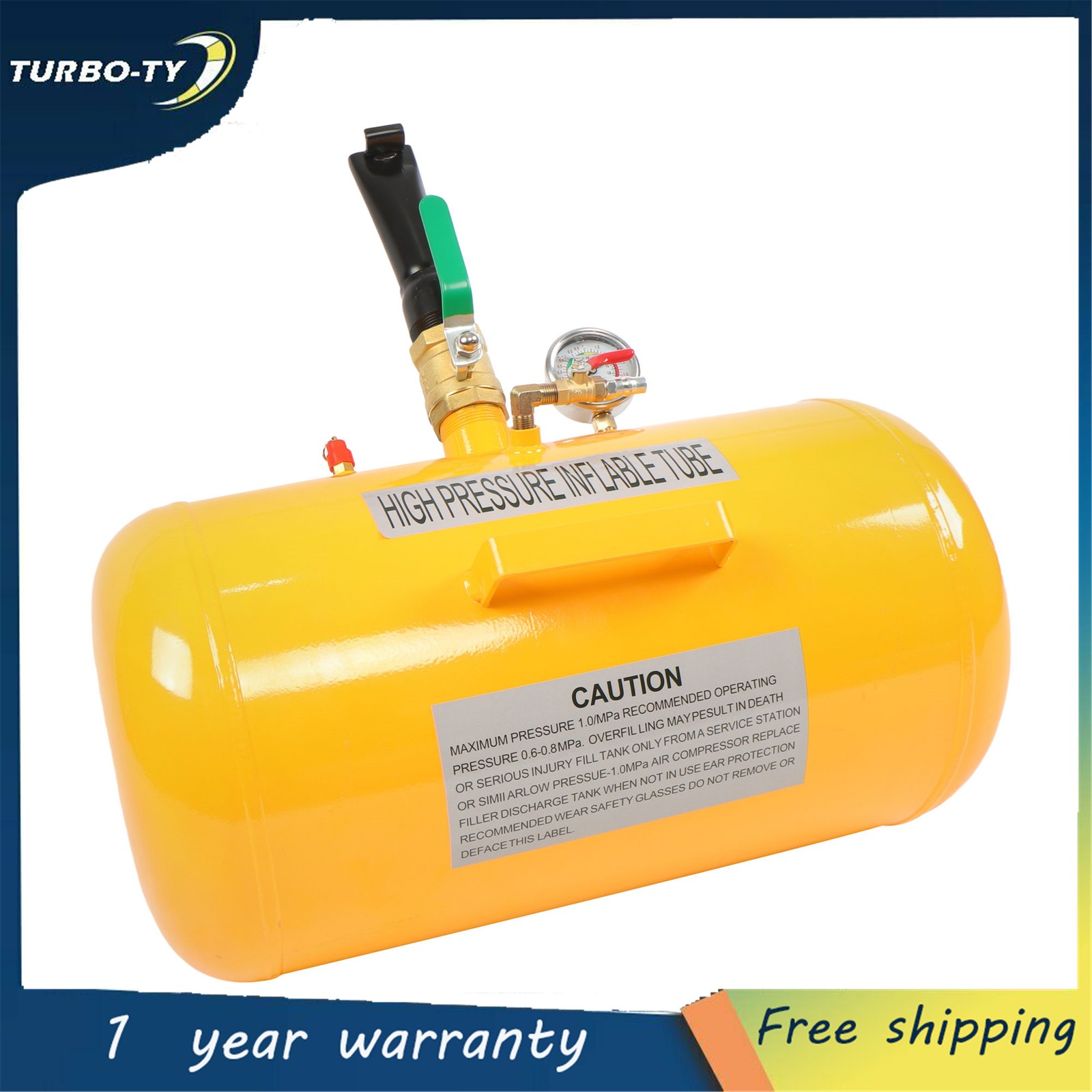 Yellow 10 Gallon Air Tire Bead Seater 145PSI Blaster Tool Seating Inflator