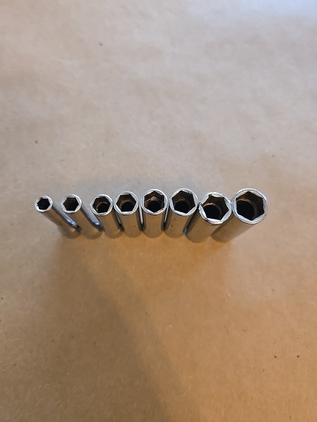 Snap On 1/4″ Drive 3/16″-7/16″ 6PT SAE Deep Chrome Sockets With Rack Lot Of 8