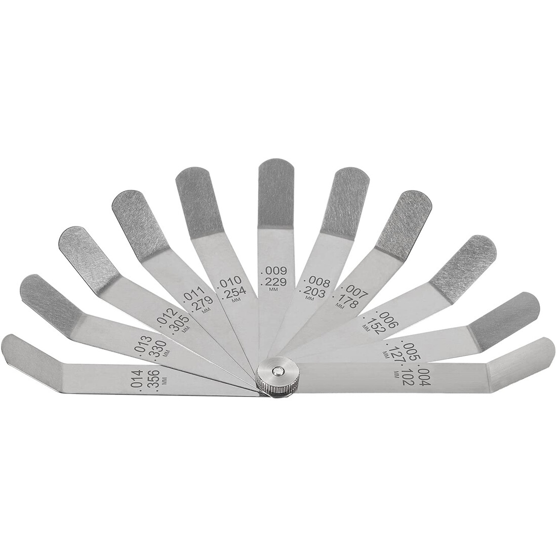 A308 Offset Valve Tappet Gauge 11-Blade Feeler Gauge Kit Sizes 0.004″ to 0.014″